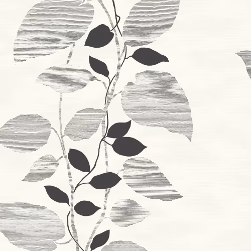 Обои Architector Black & white Leaves 1303200