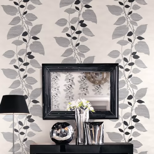 Обои Architector Black & white Leaves 1303200