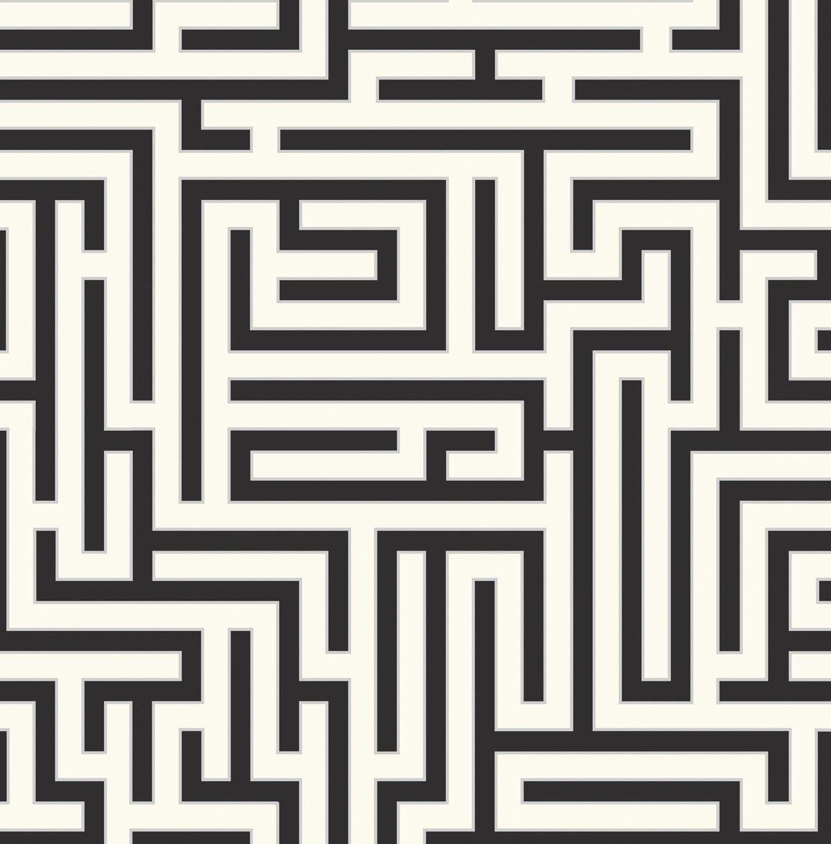 Обои Architector Black & white Maze ZN50300