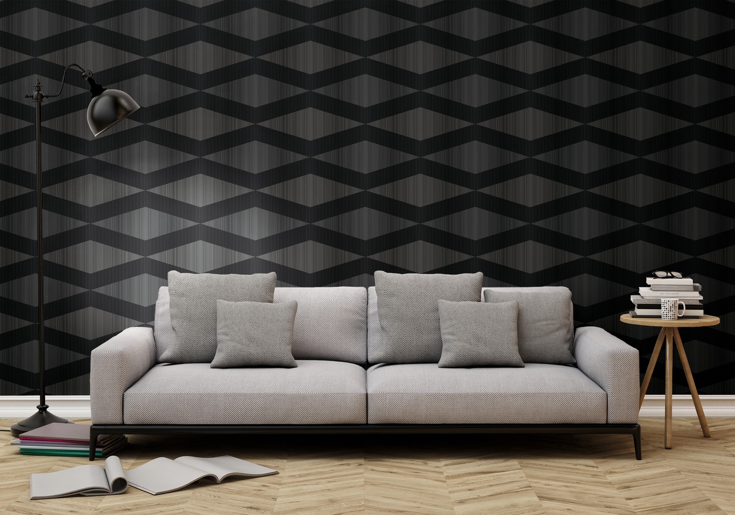 Обои Architector Black & white Diamonds ZN51100