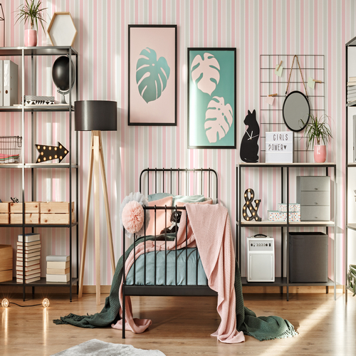 Обои Architector Little Genius Kingsly Stripe 72071 фото в интерьере