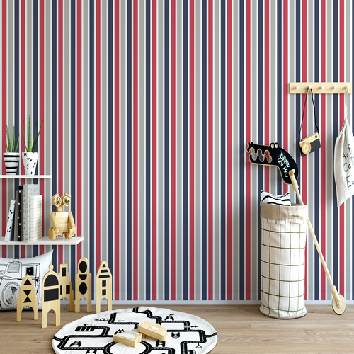 Обои Architector Little Genius Kingsly Stripe 72076 фото в интерьере