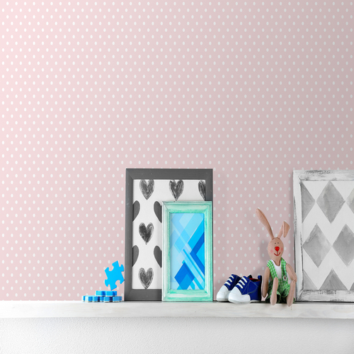 Обои Architector Little Genius Kingsly Polka do 72091 фото в интерьере