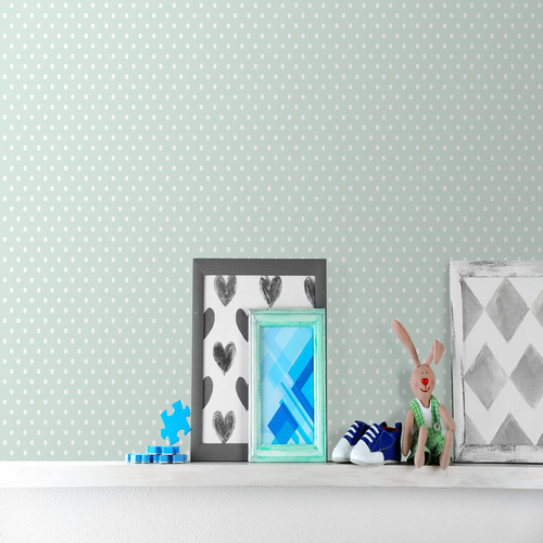 Обои Architector Little Genius Kingsly Polka do 72095 фото в интерьере