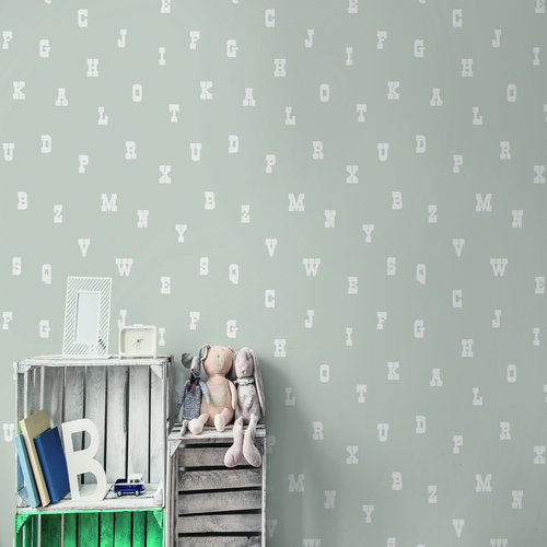 Обои Architector Little Genius Kingsly Alphabet 72103 фото в интерьере