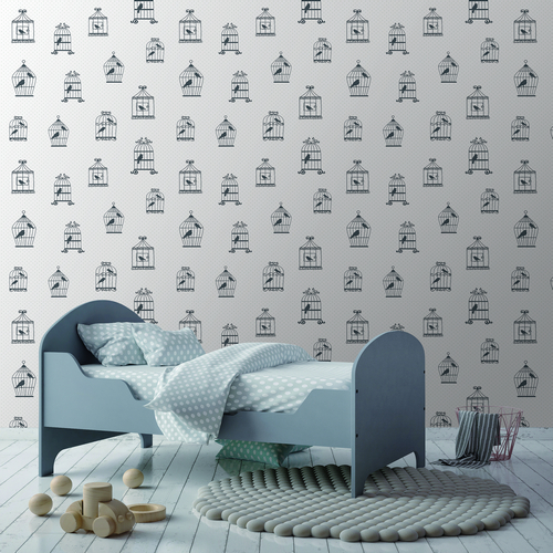 Обои Architector Little Genius Kingsly Сanaries in the cards 72114 фото в интерьере