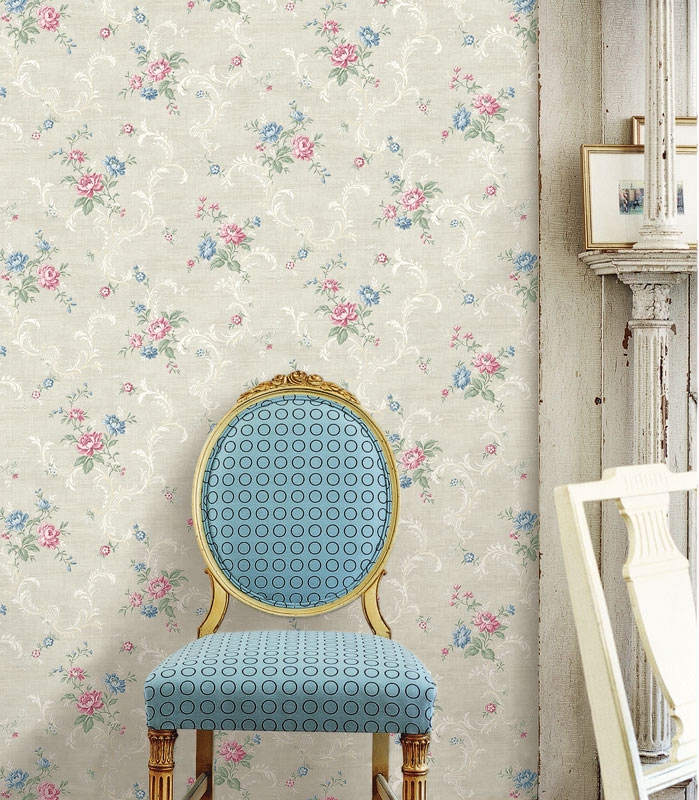 Обои KT Exclusive Vintage Home II Flower scrolls MV80101 фото в интерьере