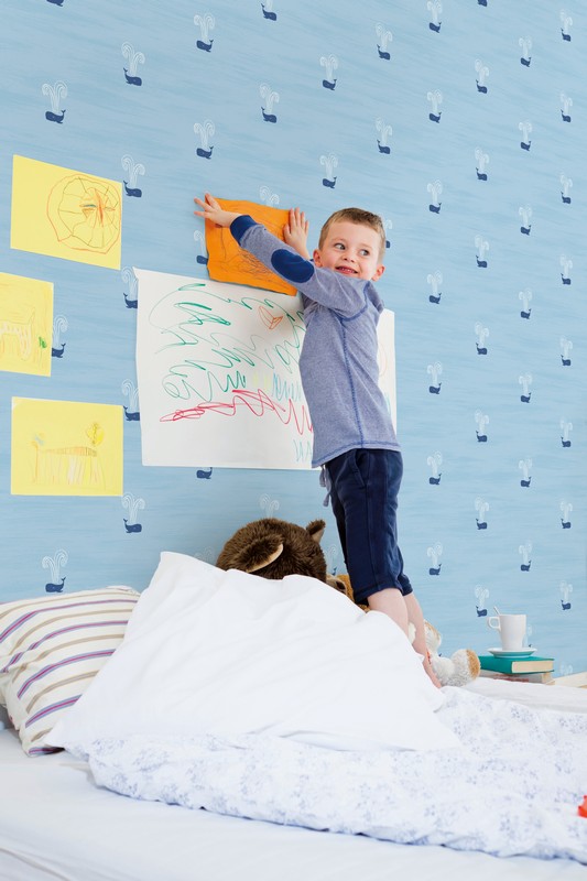 Обои Architector Little Genius Day Dreamers Funny whales DA60302 фото в интерьере