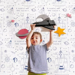 Обои Architector Little Genius Day Dreamers Drowing rocket DA60702