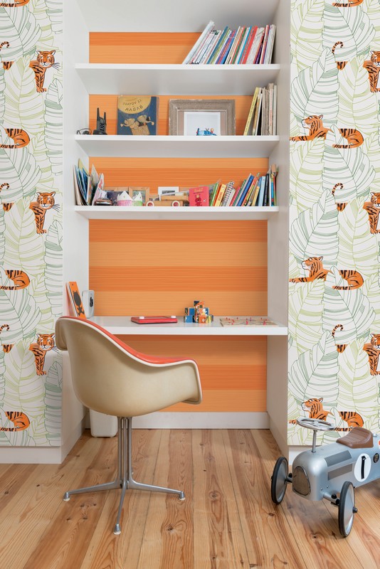 Обои Architector Little Genius Day Dreamers Tigers in the jungles DA61204 фото в интерьере