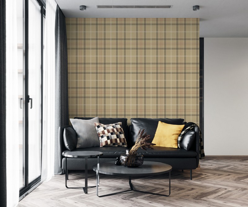 Обои Architector Sauvage Burberry KT10215 фото в интерьере