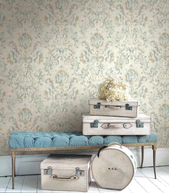 Обои KT Exclusive Vintage Home II Grand Damask MV80908 фото в интерьере
