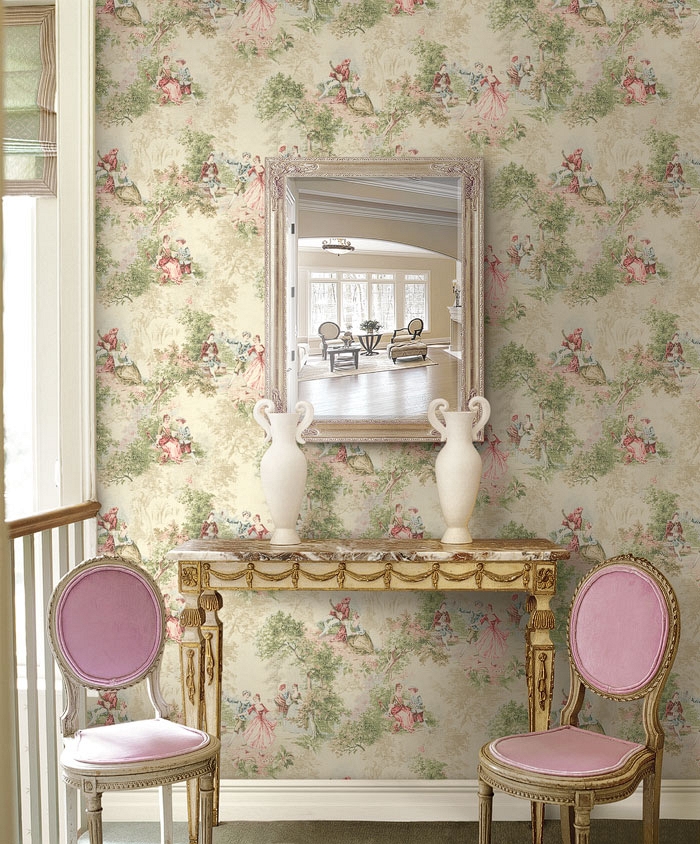 Обои KT Exclusive Vintage Home II Toiles de Jouy MV82301 фото в интерьере