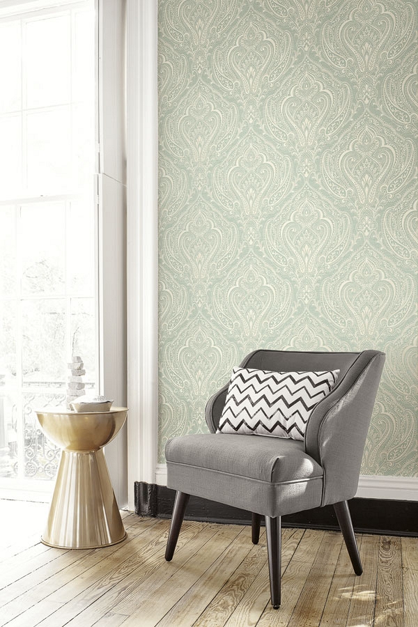 Обои KT Exclusive Madras Paisley Damask MA91004 фото в интерьере