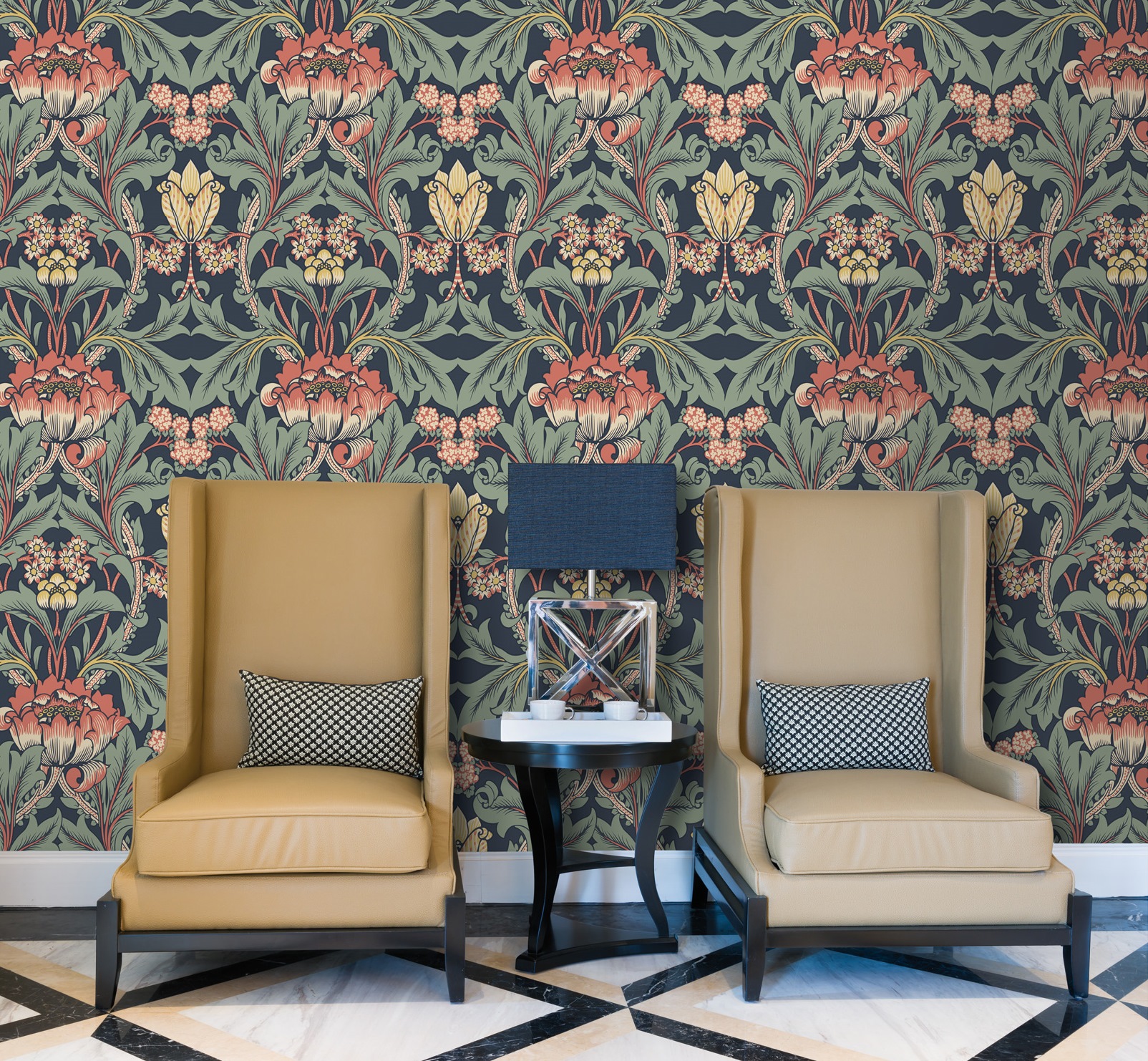 Обои Architector British Heritage Artichoke KT20504 фото в интерьере