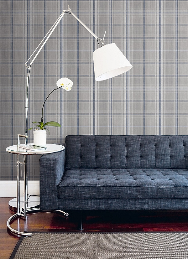 Обои KT Exclusive Tailor Made Tartan YM30112 фото в интерьере