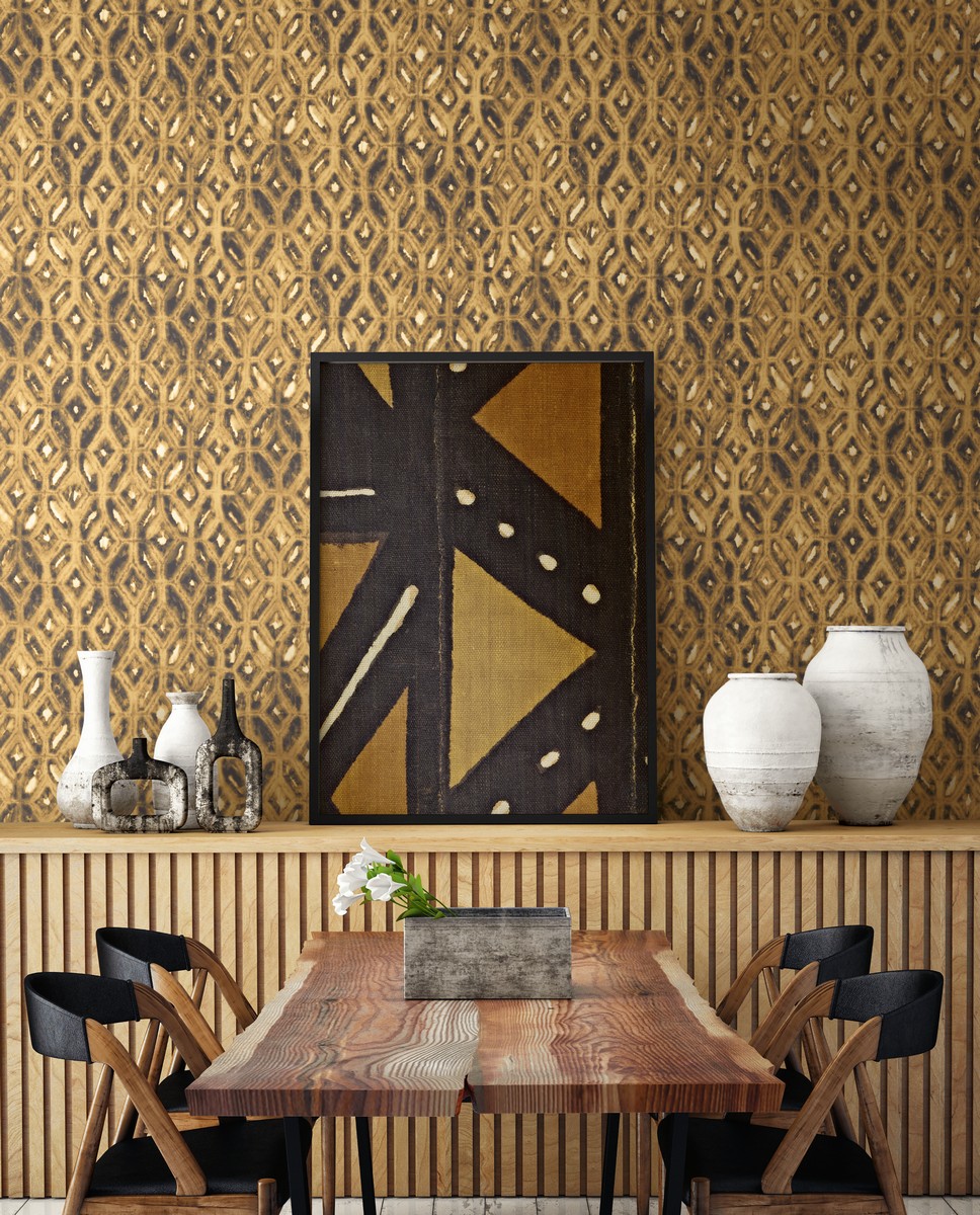 Обои KT Exclusive Global Style Watercolor Diamond UE80206 фото в интерьере