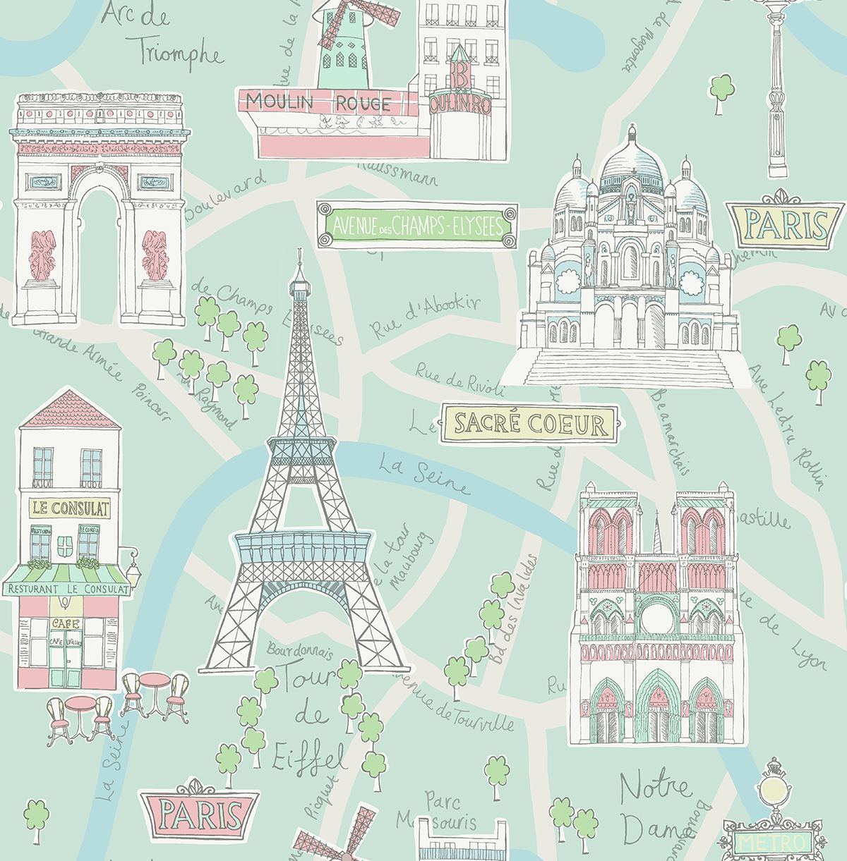 Обои KT Exclusive Playdate Adventure Paris FA40604