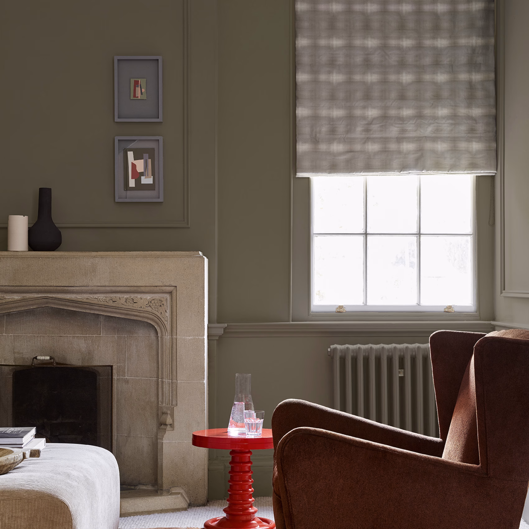 Краска Little Greene цвет Baluster 321 Intelligent Satin 1 л фото в интерьере