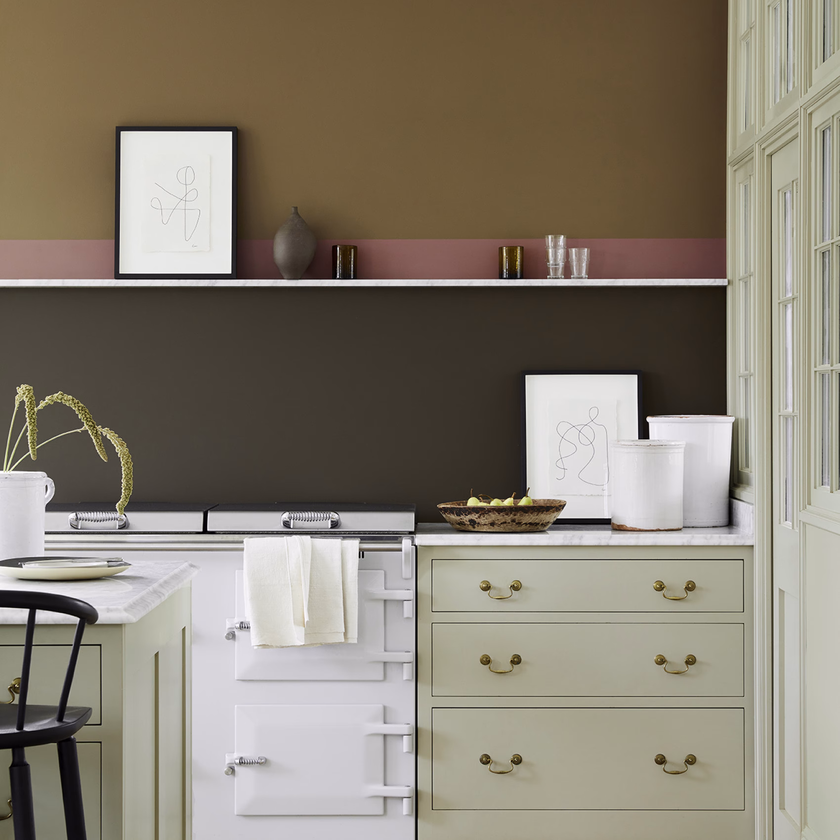 Краска Little Greene цвет Elysian Ground 320 Absolute Matt 0.06 л фото в интерьере