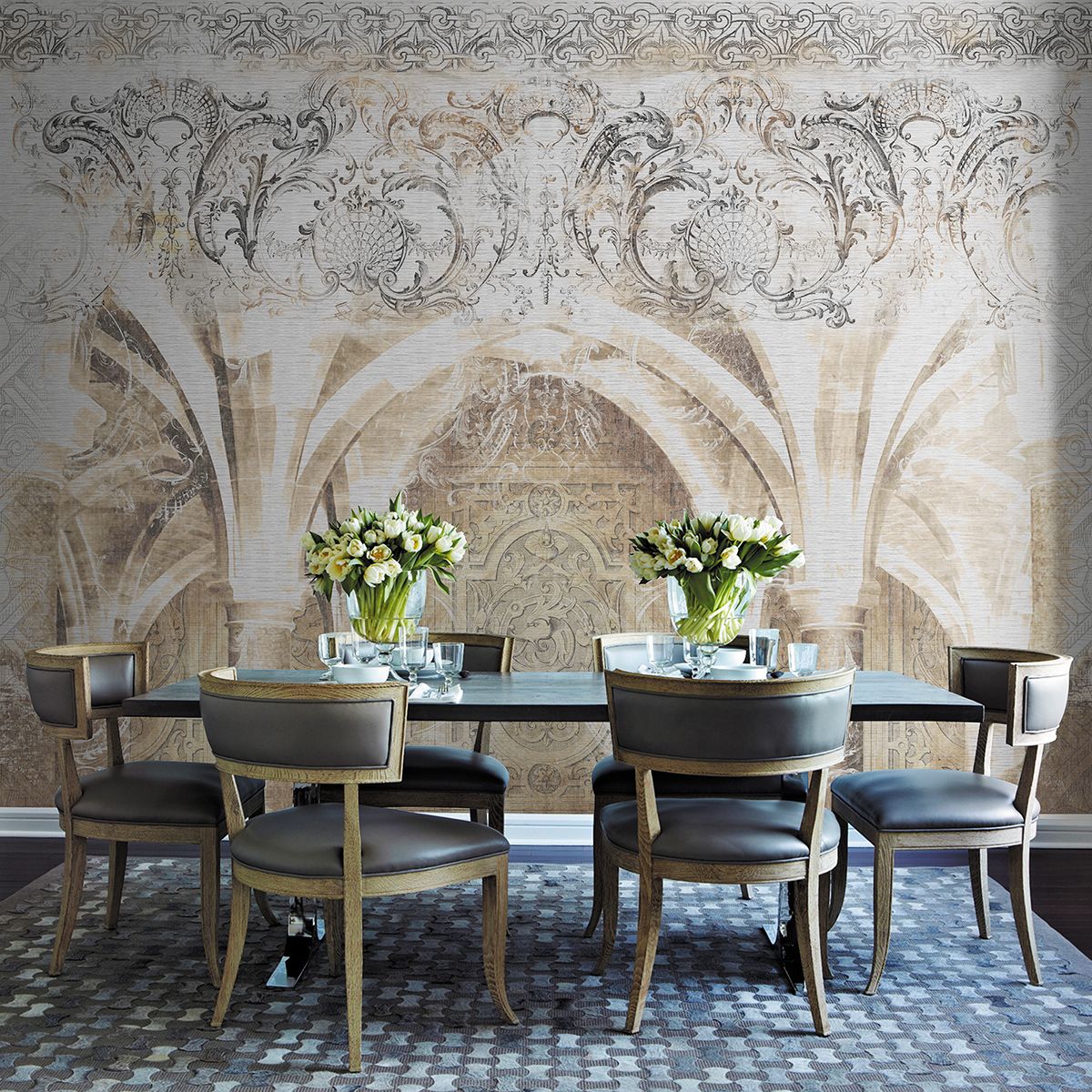 Панно Affresco New Art RE147-COL4 2x2,68 м фото в интерьере