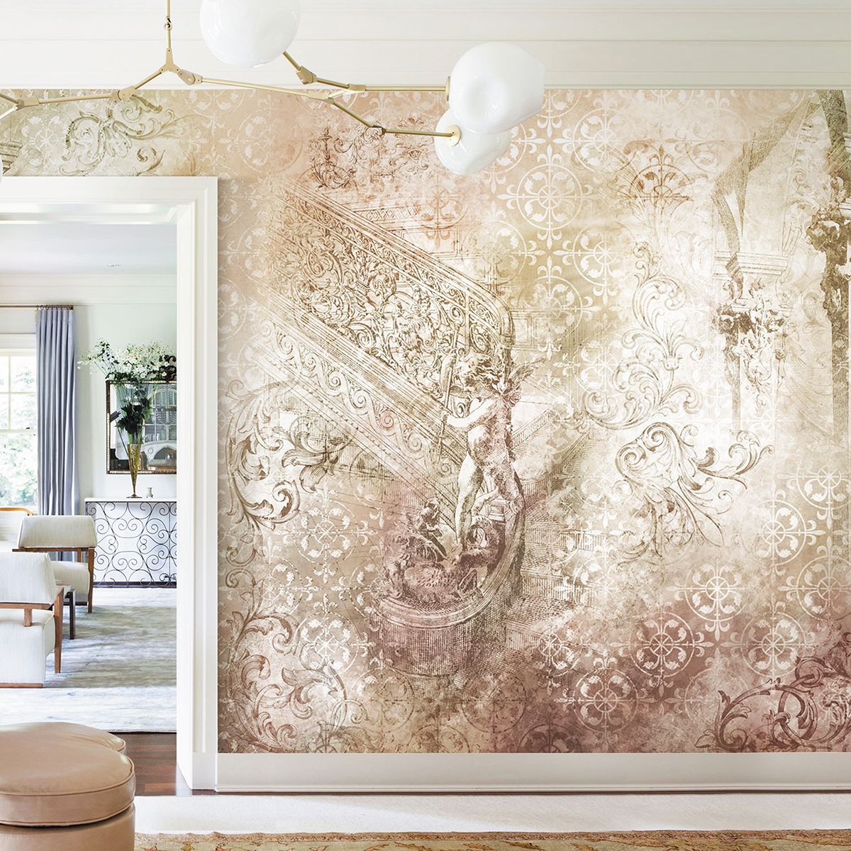 Панно Affresco New Art RE206-COL4 2x2,68 м фото в интерьере