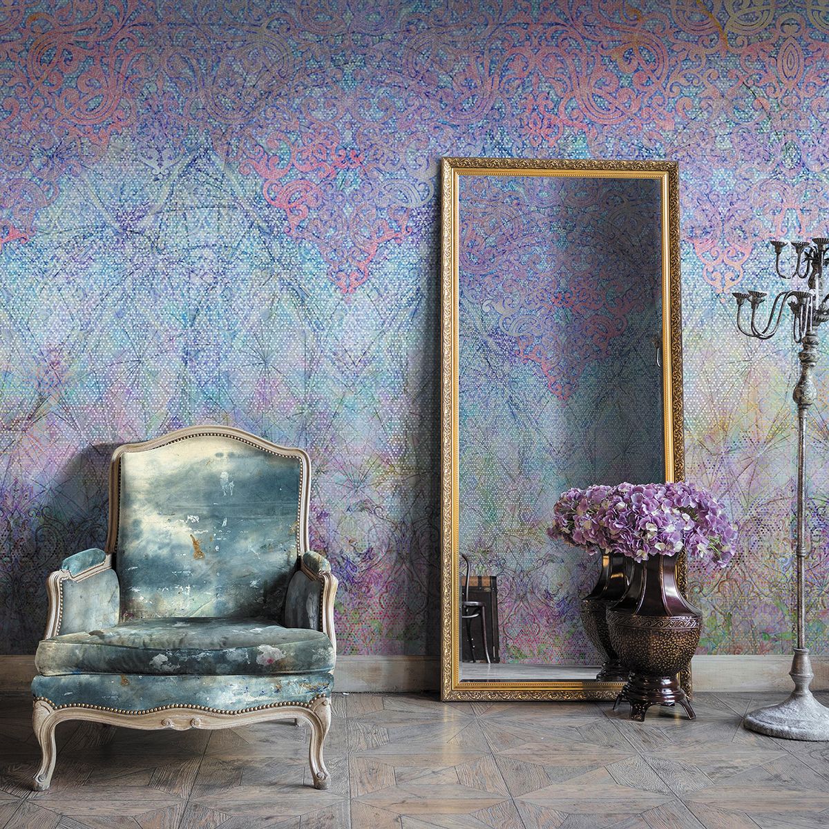 Панно Affresco New Art RE150-COL2 2x2,68 м фото в интерьере