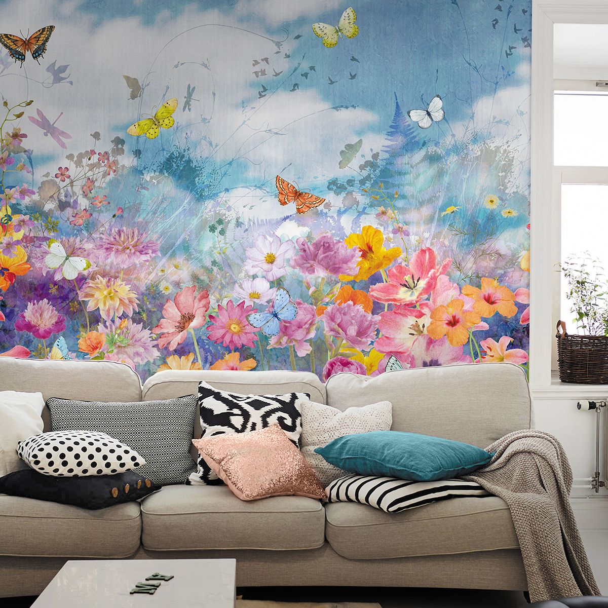 Панно Affresco New Art RE203-COL1 2x2,68 м фото в интерьере