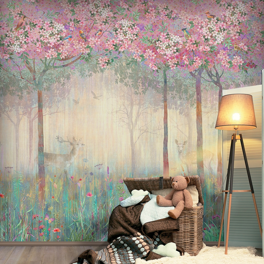 Панно Affresco Сказки AB693-COL1 2x2,68 м фото в интерьере