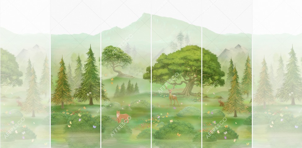 Панно Affresco Сказки ID615-COL1 2x2,68 м Панно Affresco Сказки ID615-COL1 2x2,68 м