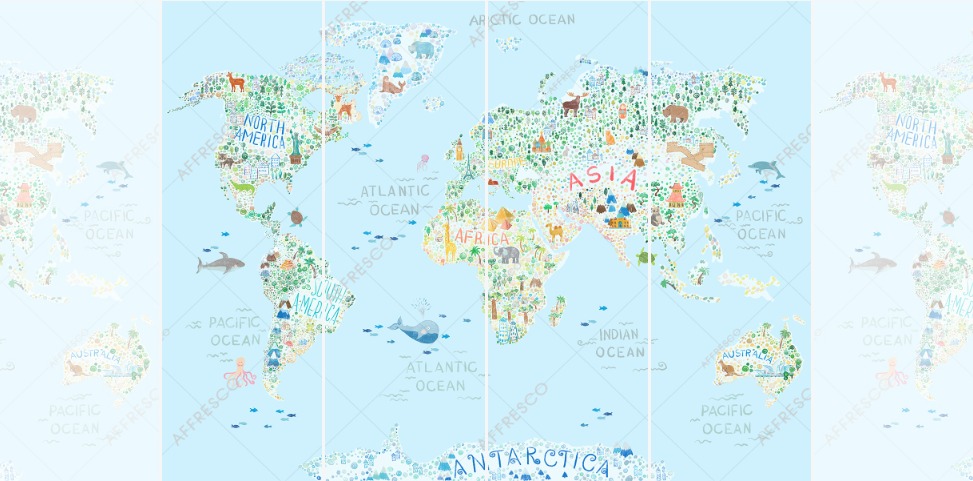 Панно Affresco Сказки ZK627-COL4 2x2,68 м