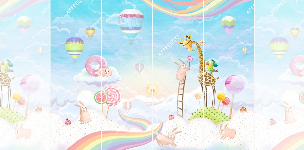 Панно Affresco Сказки AH657-COL1 2x2,68 м