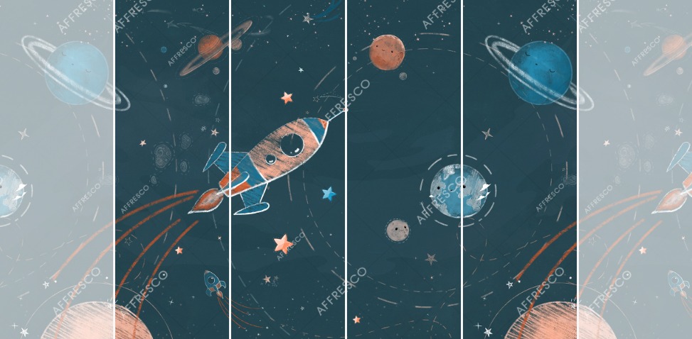 Панно Affresco Сказки OF647-COL1 2x2,68 м