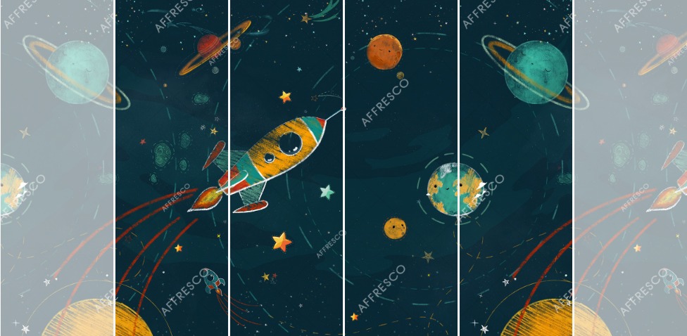 Панно Affresco Сказки OF647-COL2 2x2,68 м