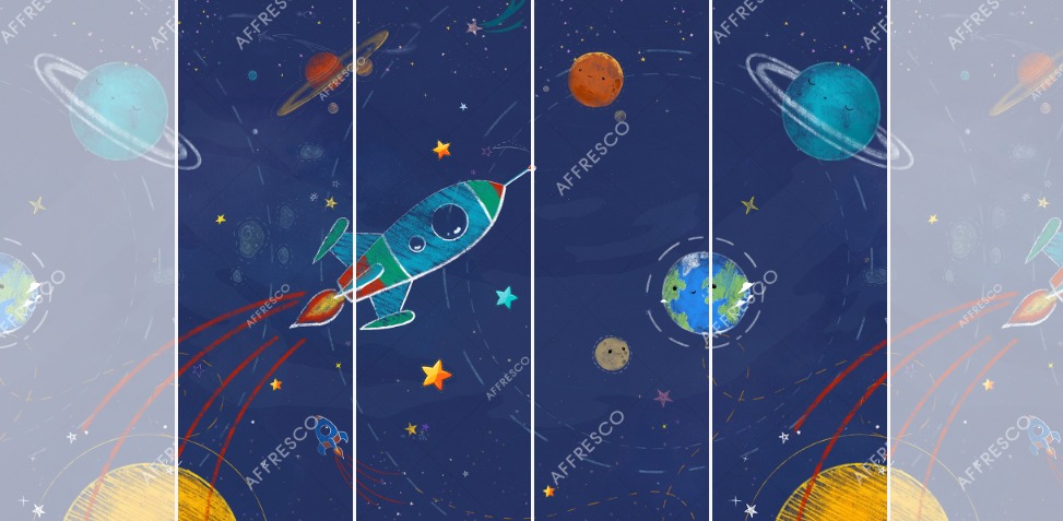 Панно Affresco Сказки OF647-COL3 2x2,68 м