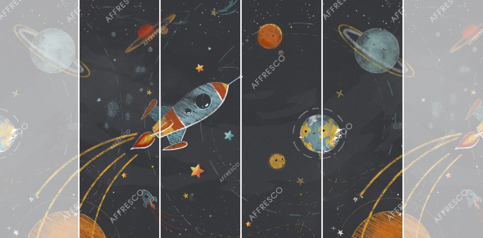 Панно Affresco Сказки OF647-COL4 2x2,68 м