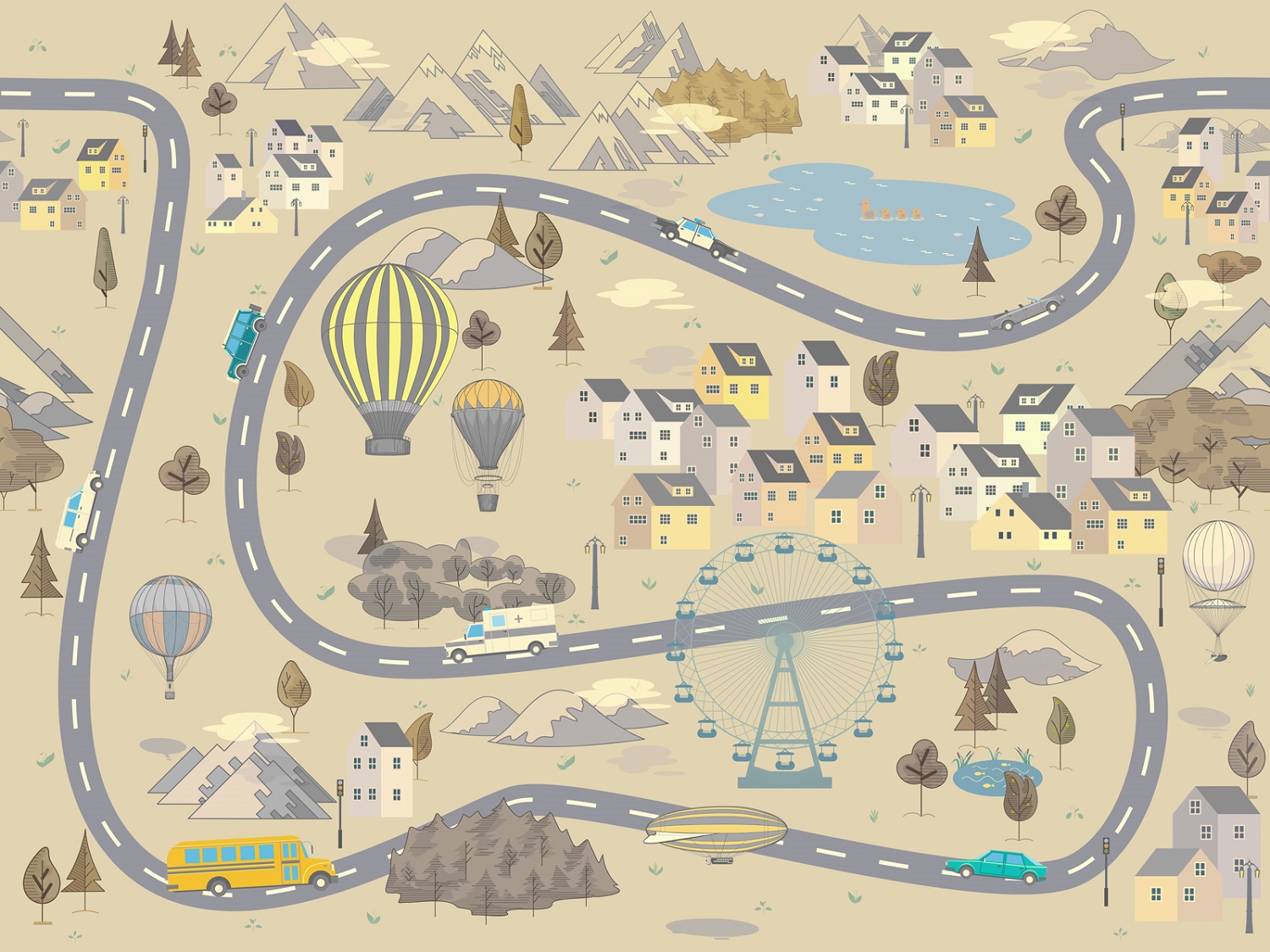 Панно Affresco Сказки ID625-COL1 2x2,68 м