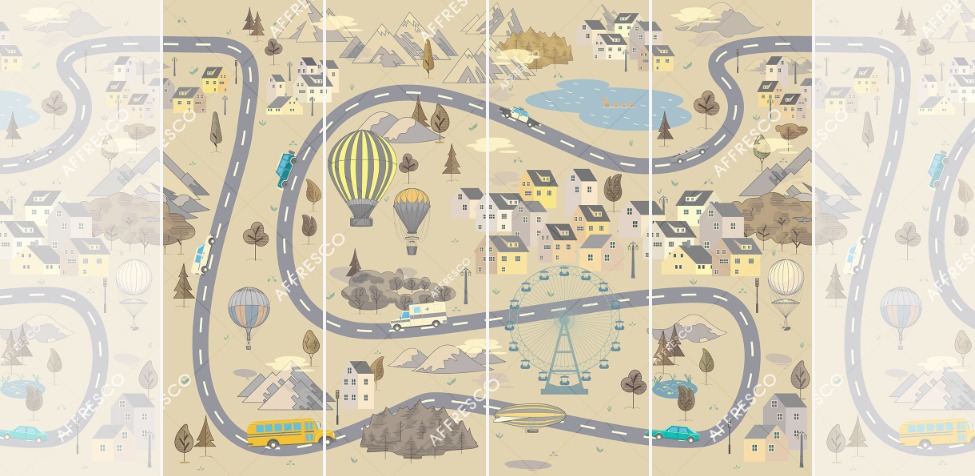 Панно Affresco Сказки ID625-COL1 2x2,68 м