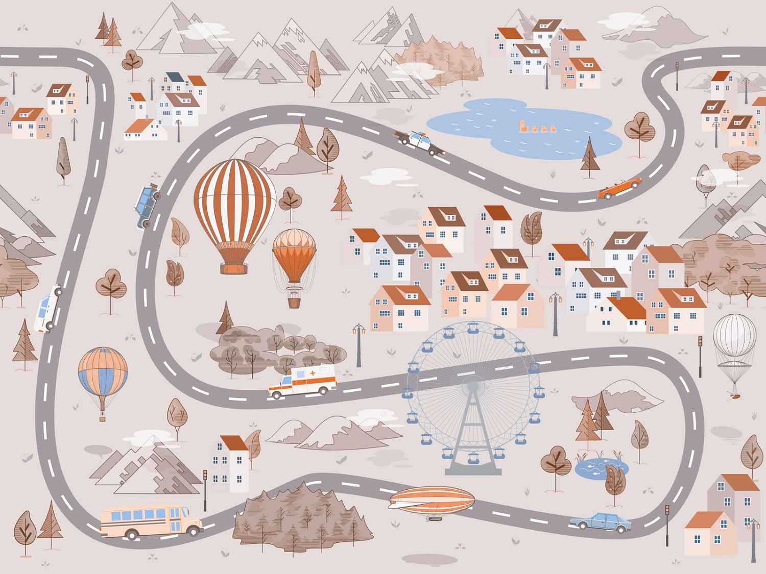 Панно Affresco Сказки ID625-COL4 2x2,68 м