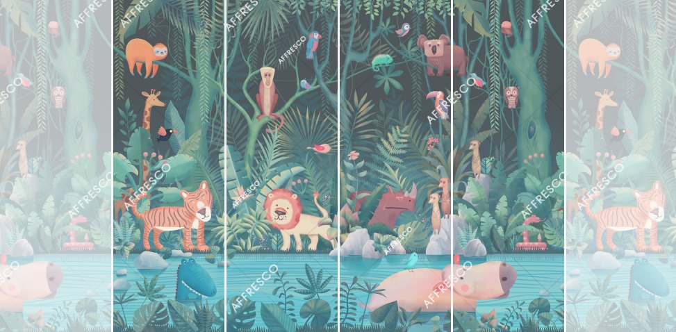 Панно Affresco Сказки AB614-COL1 2x2,68 м