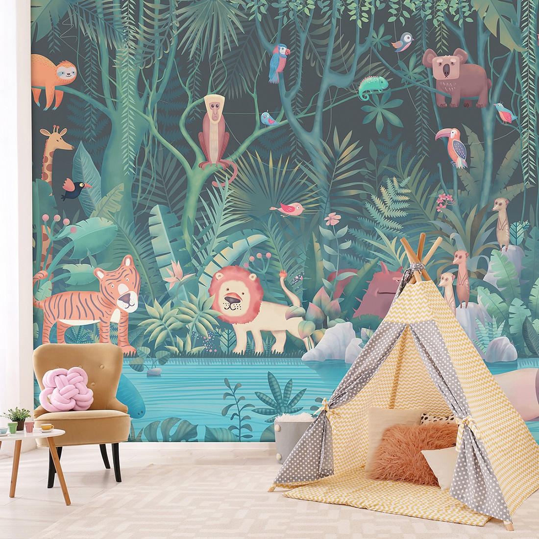 Панно Affresco Сказки AB614-COL1 2x2,68 м фото в интерьере