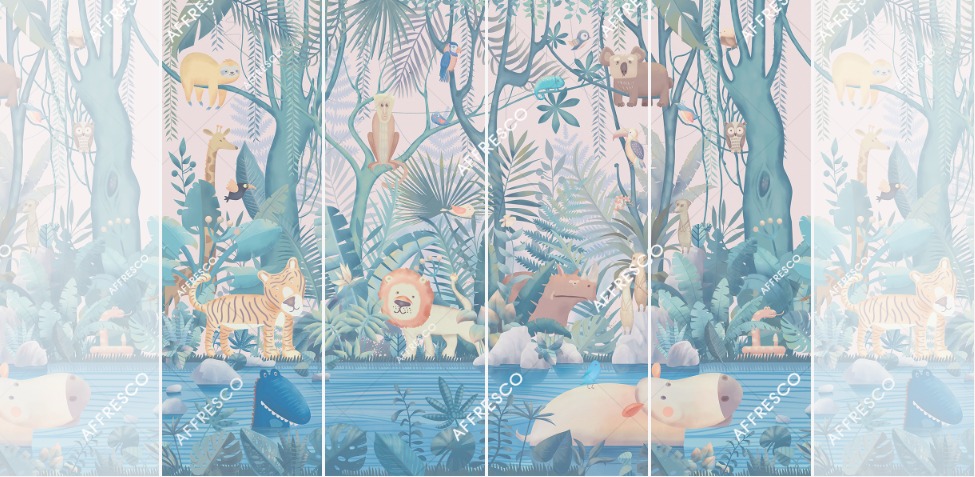 Панно Affresco Сказки AB614-COL3 2x2,68 м