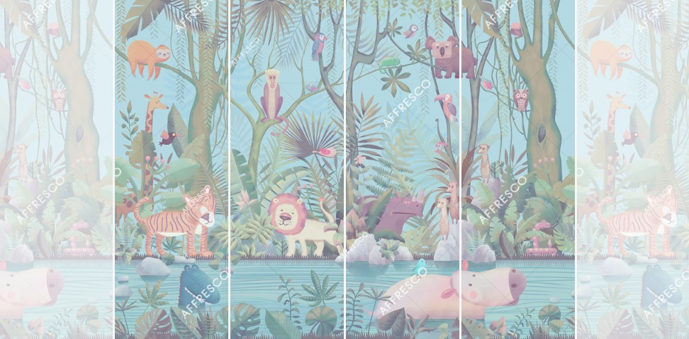 Панно Affresco Сказки AB614-COL4 2x2,68 м