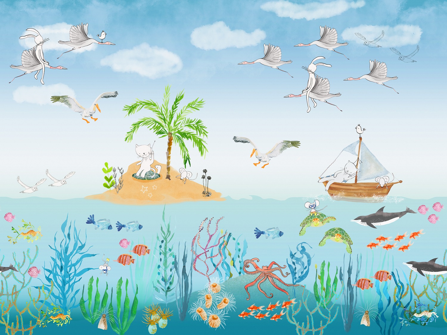 Панно Affresco Сказки NL671-COL1 2x2,68 м