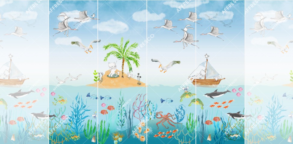 Панно Affresco Сказки NL671-COL1 2x2,68 м