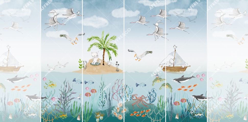 Панно Affresco Сказки NL671-COL2 2x2,68 м