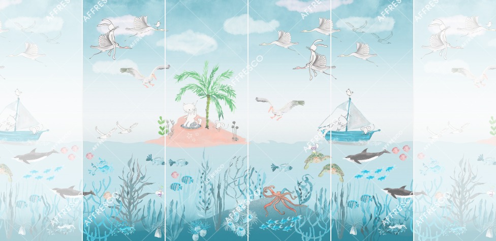 Панно Affresco Сказки NL671-COL4 2x2,68 м