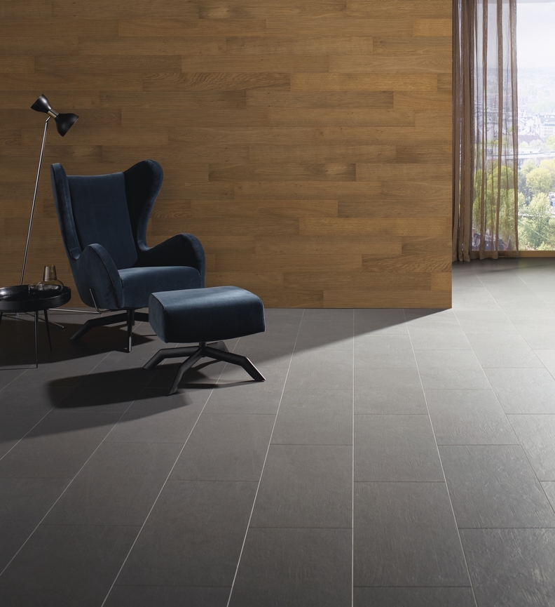 Деревянные стеновые панели Haro Wall Patagonia Дуб Дымчатый River 535 628 1000×120×11,2 фото в интерьере