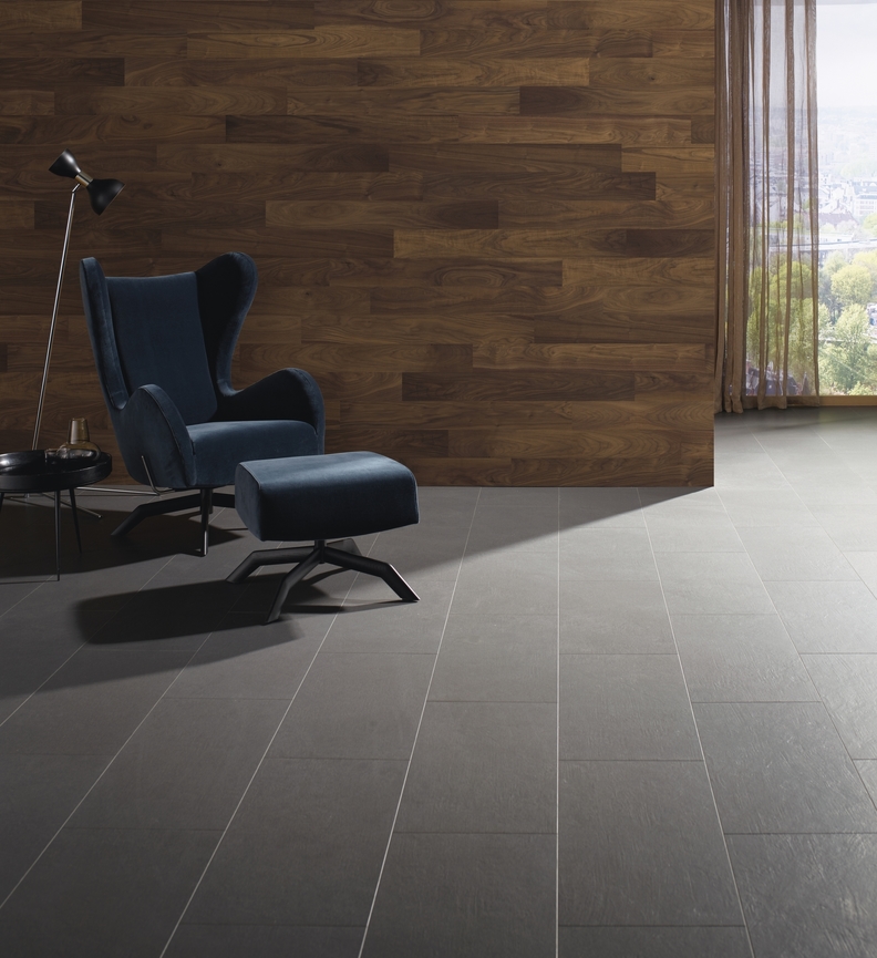 Деревянные стеновые панели Haro Wall Patagonia Американский Орех River 535 629 1000×120×11,2 фото в интерьере