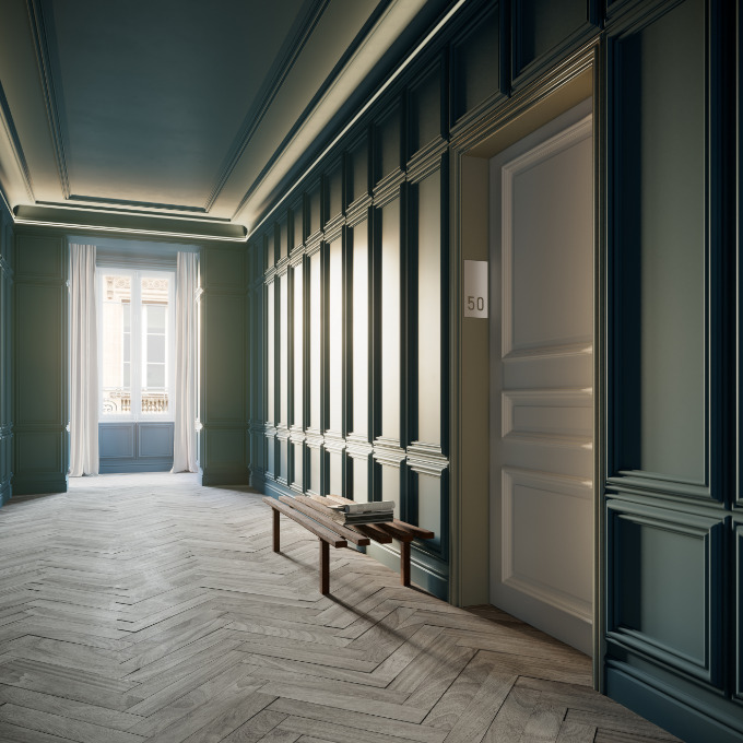 Стеновая панель под покраску Orac Decor New Classic Autoire W120 1500×500×32 фото в интерьере